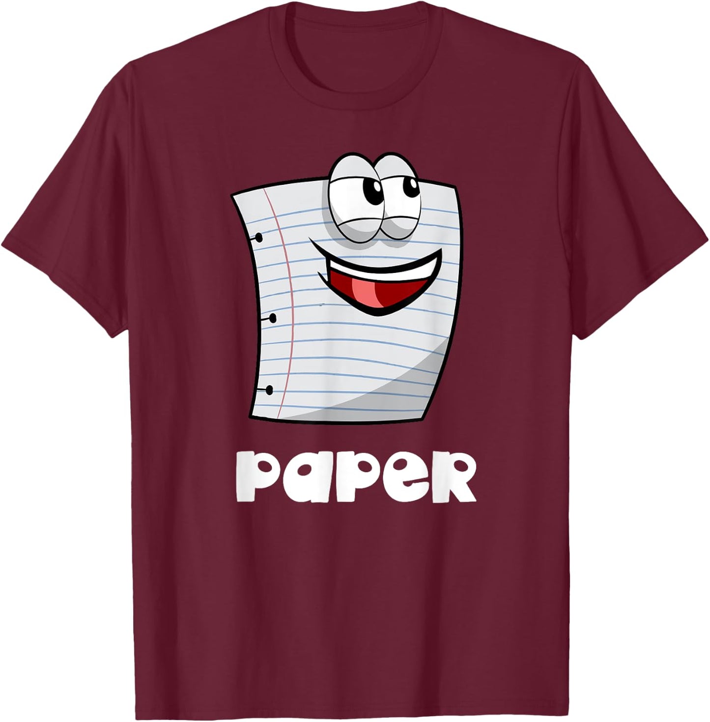 Rock Paper Scissors Shirt Group Halloween Costume T-Shirt - T-Shirt | Maroon