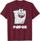 Rock Paper Scissors Shirt Group Halloween Costume T-Shirt - T-Shirt | Maroon