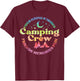Camping Crew Family Friends Girls Kids Toddler Youth Women T-Shirt - T-Shirt | Maroon