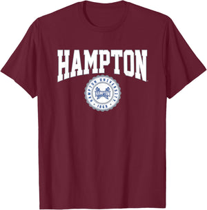 Hampton University Pirates Collegiate Seal T-Shirt - T-Shirt | Maroon