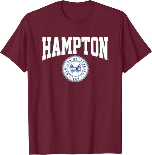 Hampton University Pirates Collegiate Seal T-Shirt - T-Shirt | Maroon