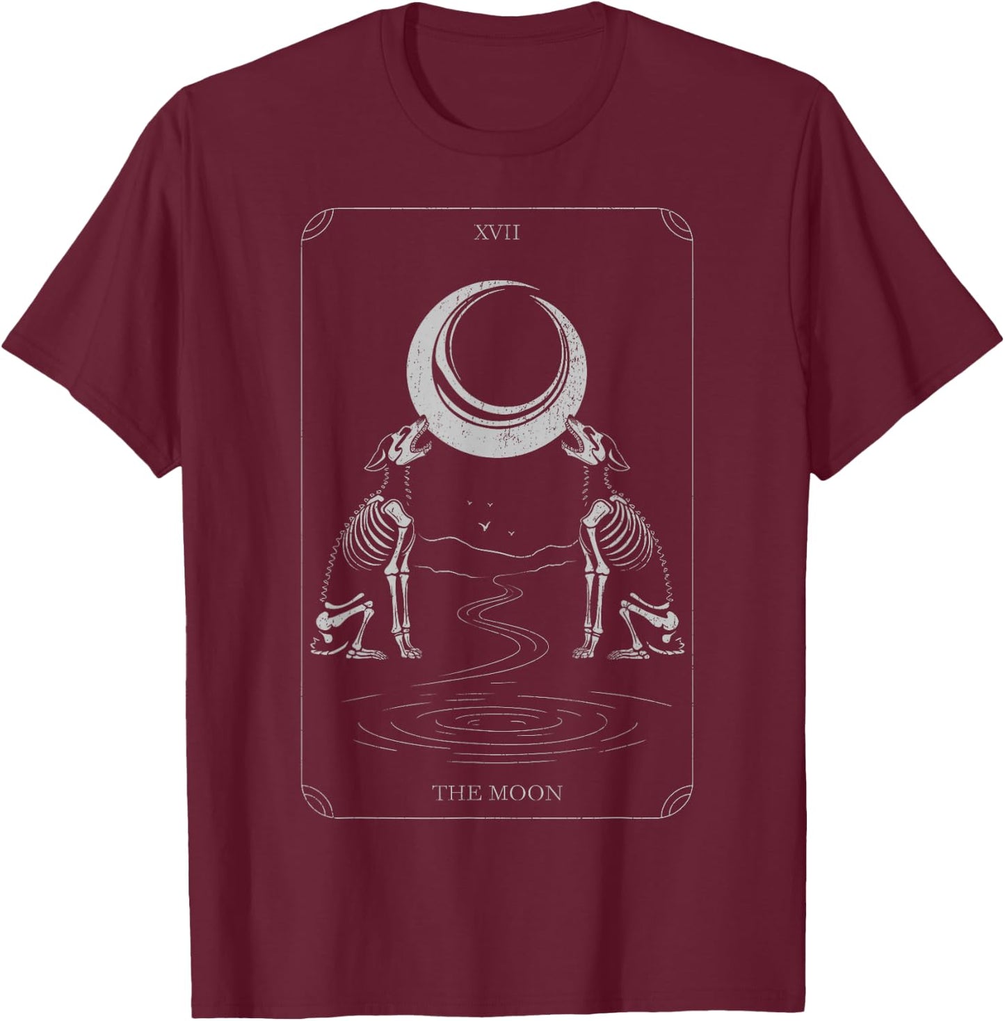 Spiritual Tarot Card Mystical Edgy Esoteric Streetwear , black T-Shirt - T-Shirt | Maroon