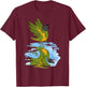 Parrot & Dragon Reflection I Senegal Parrot T-Shirt - T-Shirt | Maroon