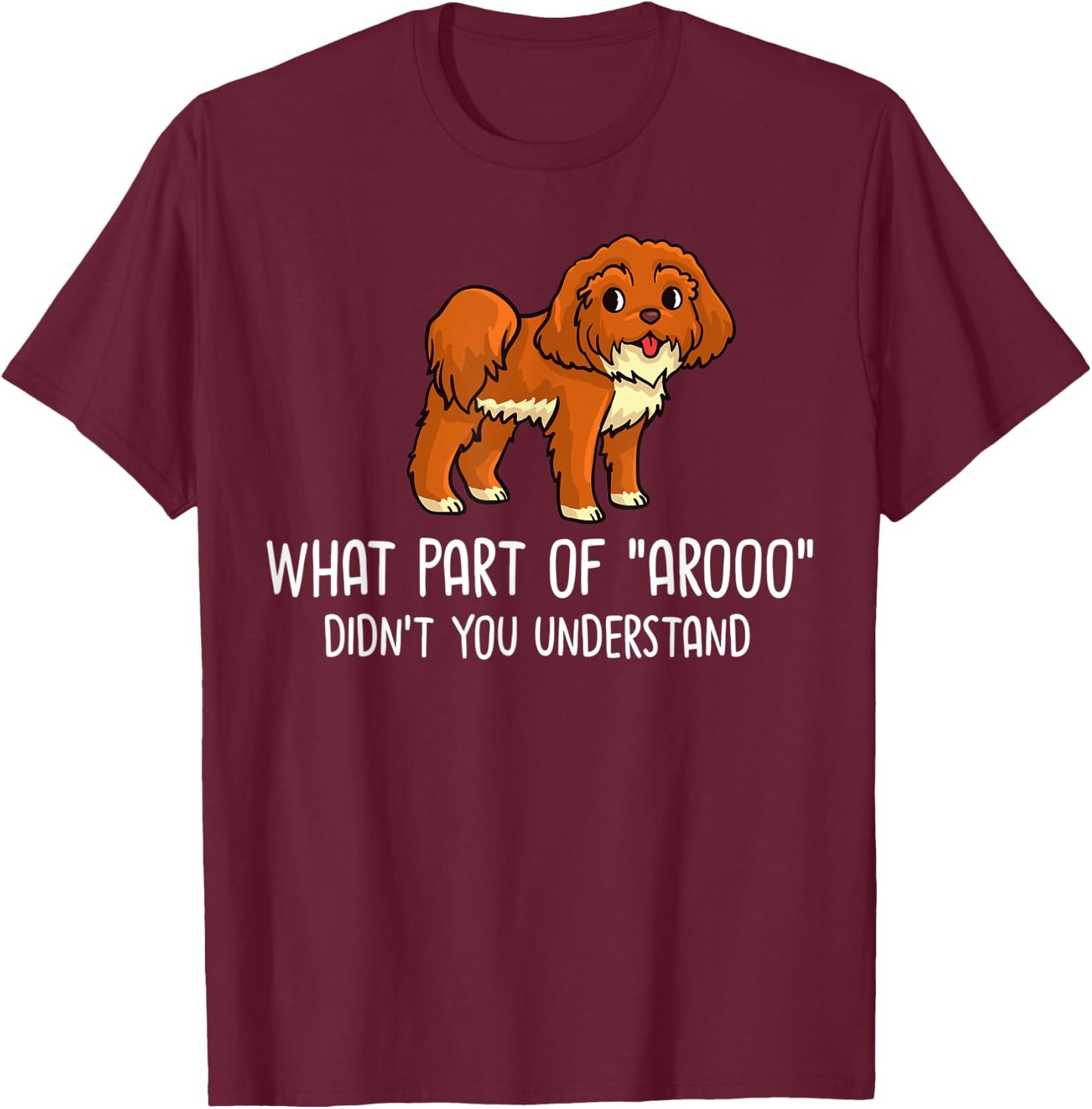 Shih Poo Dog Puppies Owner Lover T-Shirt - T-Shirt | Maroon