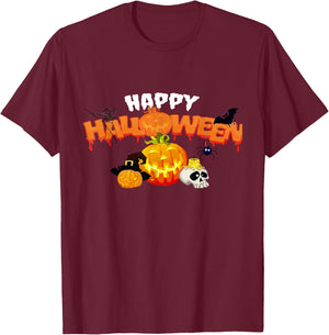 Trick Or Treat Halloween Funny Pumpkin Happy Halloween 2024 T-Shirt - T-Shirt | Maroon