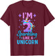 2nd Birthday Unicorn Birthday Party 2 Year Old Girls T-Shirt - T-Shirt | Maroon