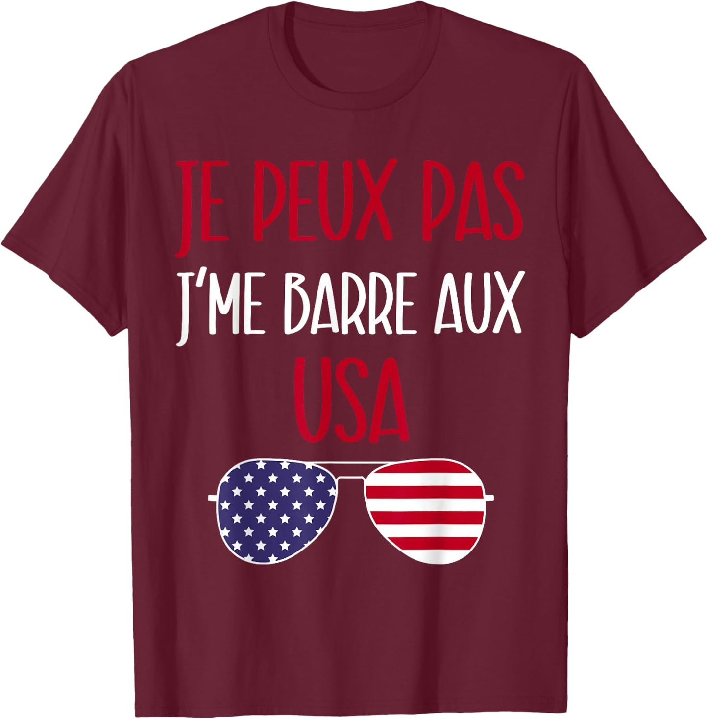 United States gift travel USA humor man woman America , Black, S T-Shirt - T-Shirt | Maroon