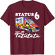 Status 6 Außer Dienst Emergency Paramedic Tatütata , black, s T-Shirt - T-Shirt | Maroon