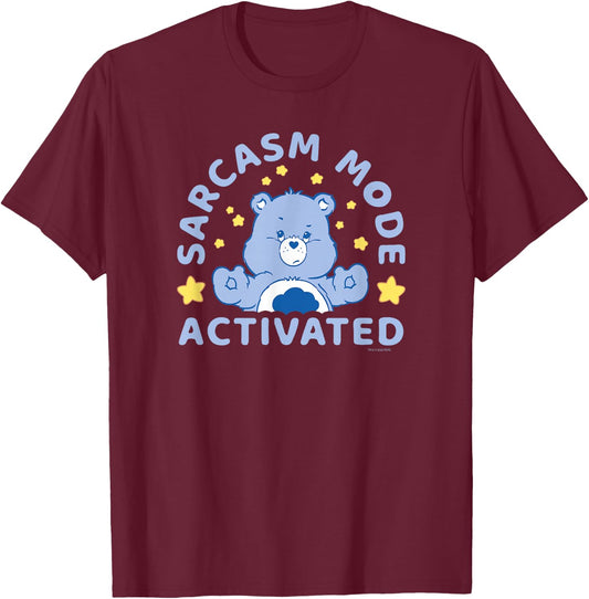 Care Bears Sarcasm Fashion Activated Grumpy Bear Vintage , Black, S T-Shirt - T-Shirt | Maroon