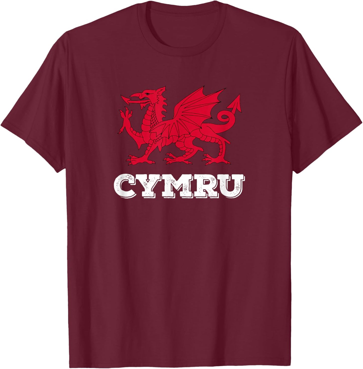 Wales 'Cymru' walisischer Drache stolz te be Welsh T-Shirt - T-Shirt | Maroon