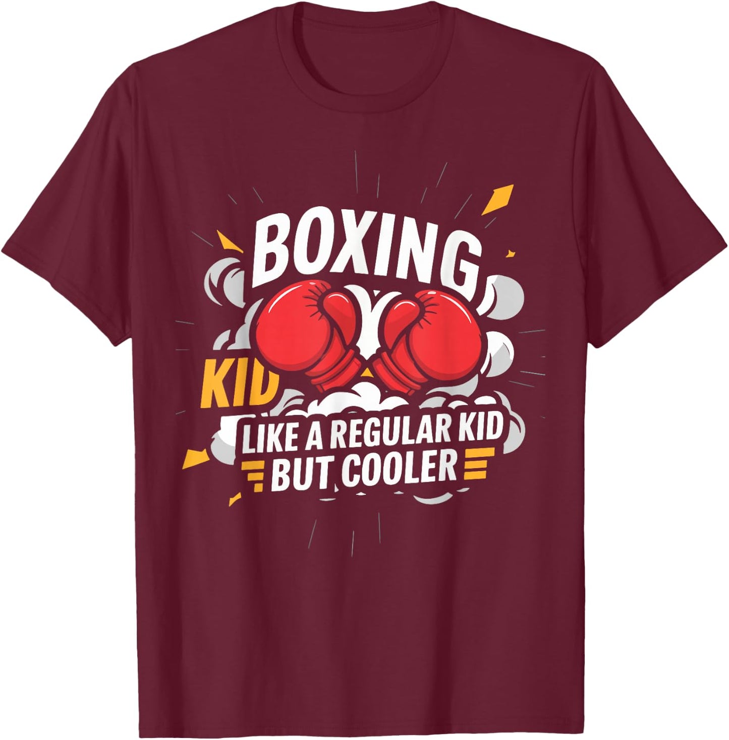Boxing Boxer MMA Funny Boxing Kid T-Shirt - T-Shirt | Maroon