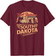 Mount Rushmore National Memorial South Dakota , Black, S T-Shirt - T-Shirt | Maroon