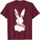 Baseball Bunny Happy Easter Funny Baseball Boys Girls Kids T-Shirt - T-Shirt | Maroon