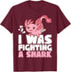 Get well recovery fighting a shark Broken Leg Axolotl Kids T-Shirt - T-Shirt | Maroon