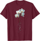 Orchid Pattern UFO Art UFO T-Shirt - T-Shirt | Maroon