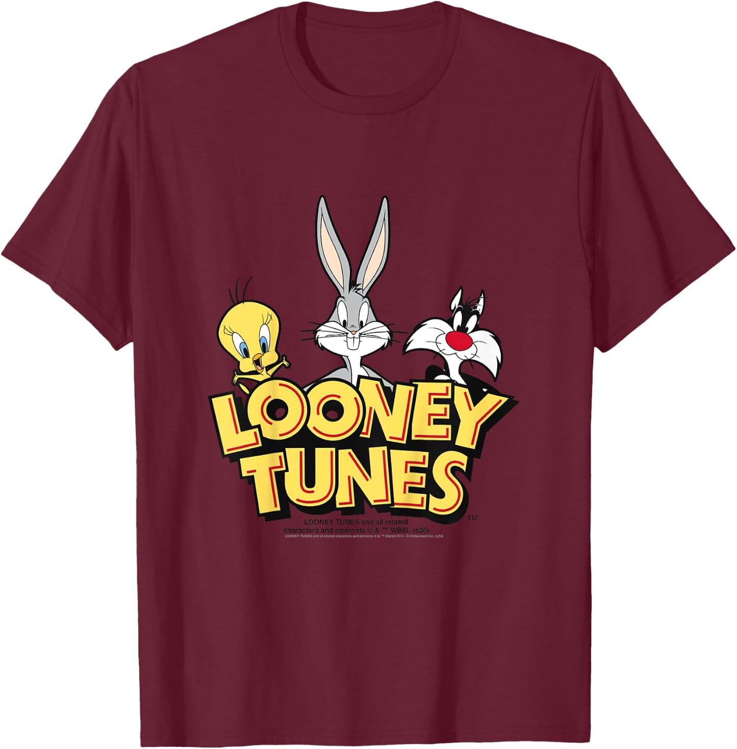 Kids Looney Tunes Group Camiseta , Black, 2 T-Shirt - T-Shirt | Maroon