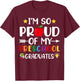 Proud Of My Preschool Graduates Last Day Of School Teacher T-Shirt - T-Shirt | Maroon