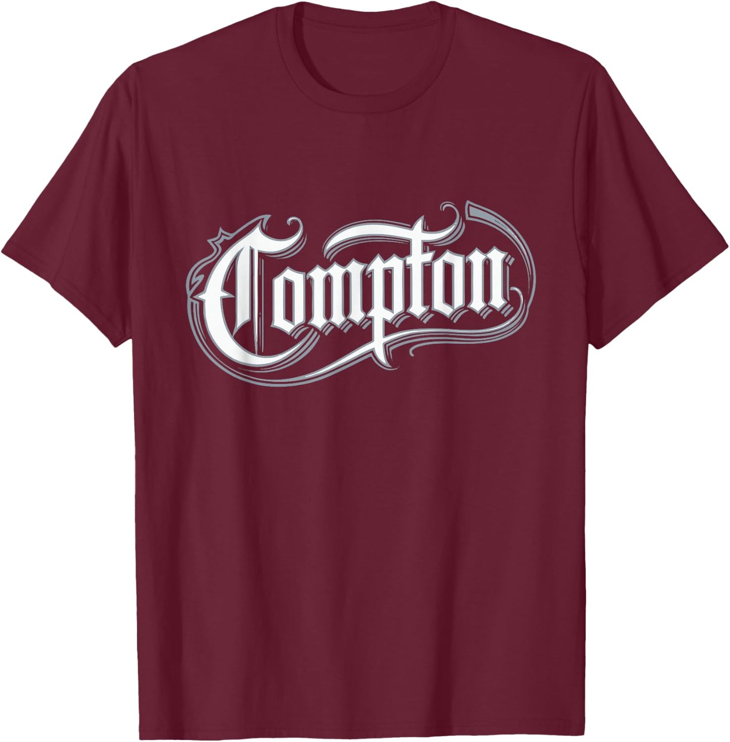 Compton West Coast Rap Gangsta Style 06 , Black, S T-Shirt - T-Shirt | Maroon