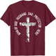 Christian Dad Religious Daddy God Fearing Papa Fathers Day T-Shirt - T-Shirt | Maroon