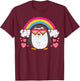 Penguin Pansexual Sunglasses Rainbow Pan Pride Men Women T-Shirt - T-Shirt | Maroon