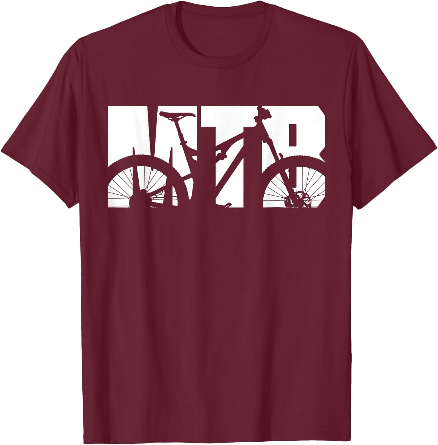 MTB Mountain Bike Shirt for Mountain Biker T-Shirt - T-Shirt | Maroon