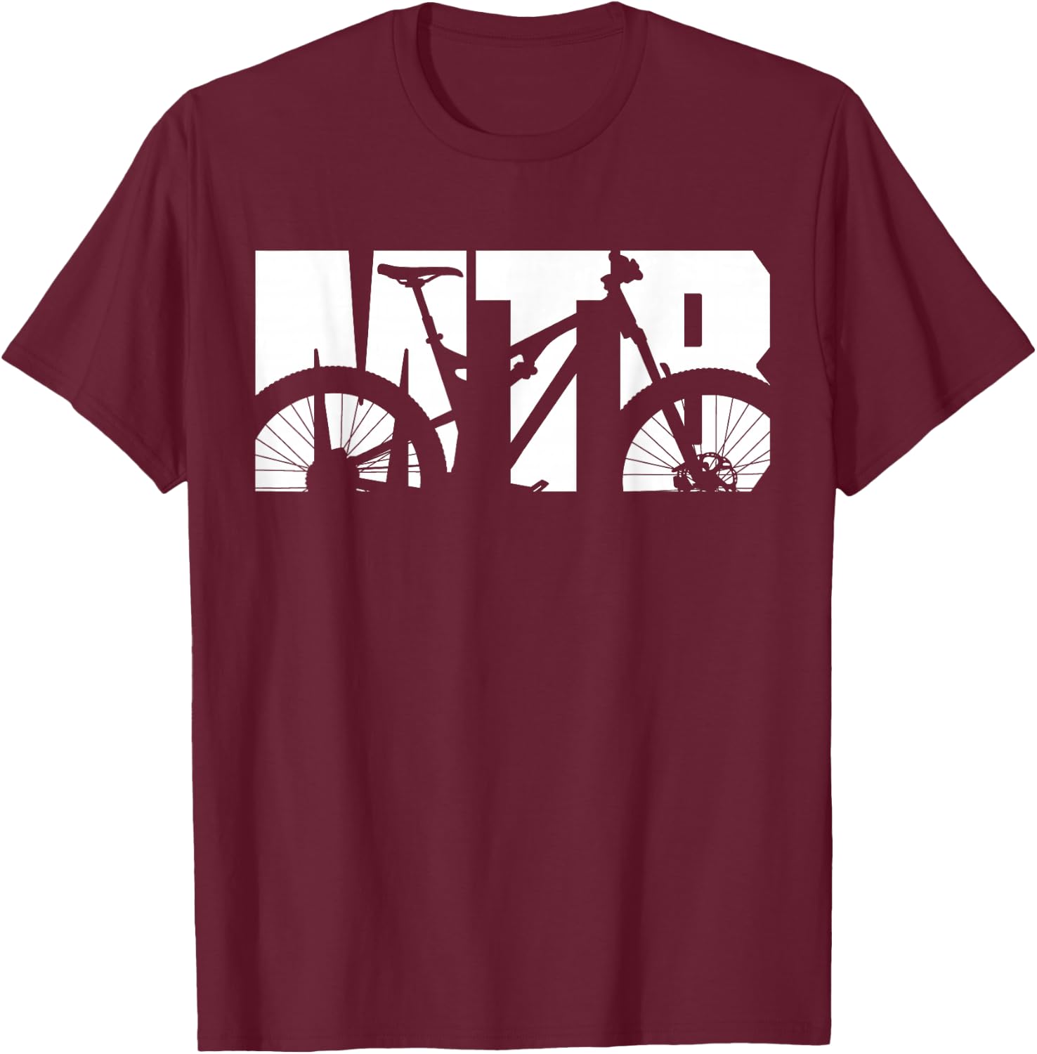 MTB Mountain Bike Shirt for Mountain Biker T-Shirt - T-Shirt | Maroon