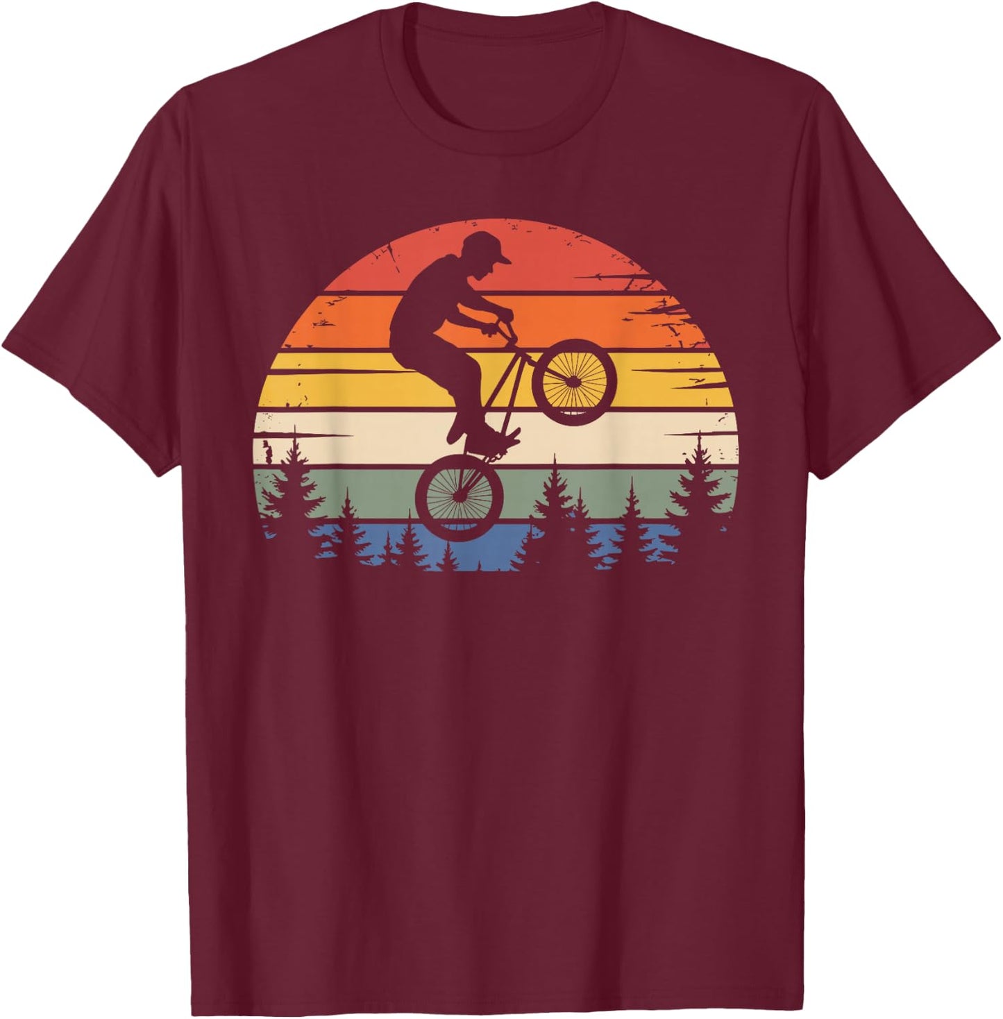 BMX Art Women Toddler Boys Off Road BMX Riding BMX T-Shirt - T-Shirt | Maroon