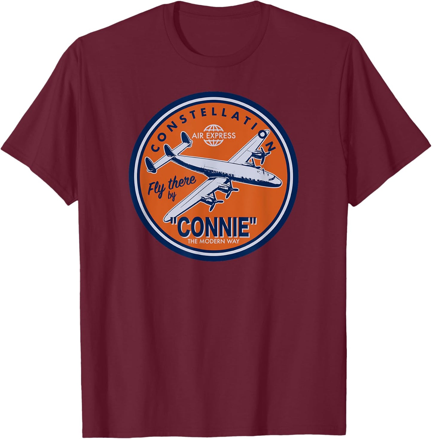Constellation - Connie Airliner T-Shirt - T-Shirt | Maroon