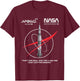 NASA Apollo 11 Mission Saturn V Rocket Worm Logo , black T-Shirt - T-Shirt | Maroon