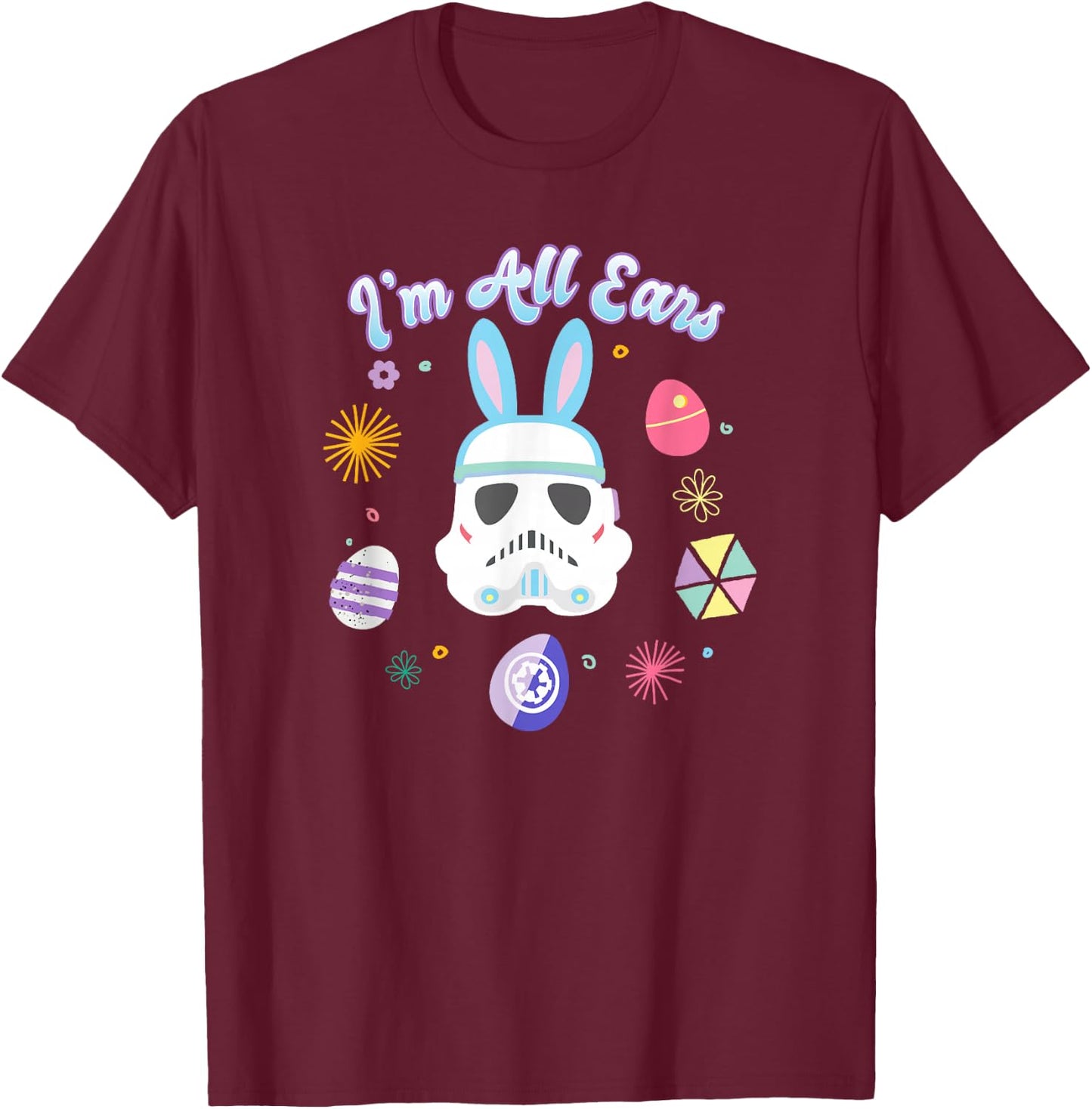 Star Wars Stormtrooper Easter Bunny Ears T-Shirt - T-Shirt | Maroon