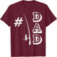 #1 Dad Fishing Fishermen Papa Number one Fathers Day T-Shirt - T-Shirt | Maroon