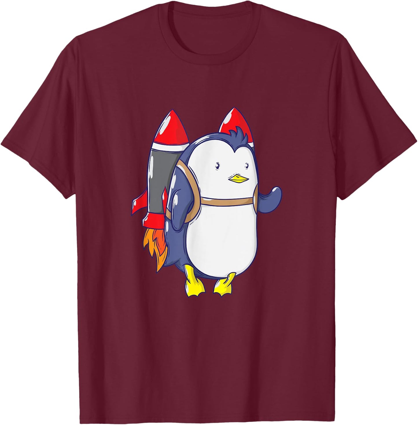 Rockets Penguin T-Shirt - T-Shirt | Maroon