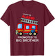 Kids Promoted to Big Brother Shirt Firetruck T-Shirt - T-Shirt | Maroon