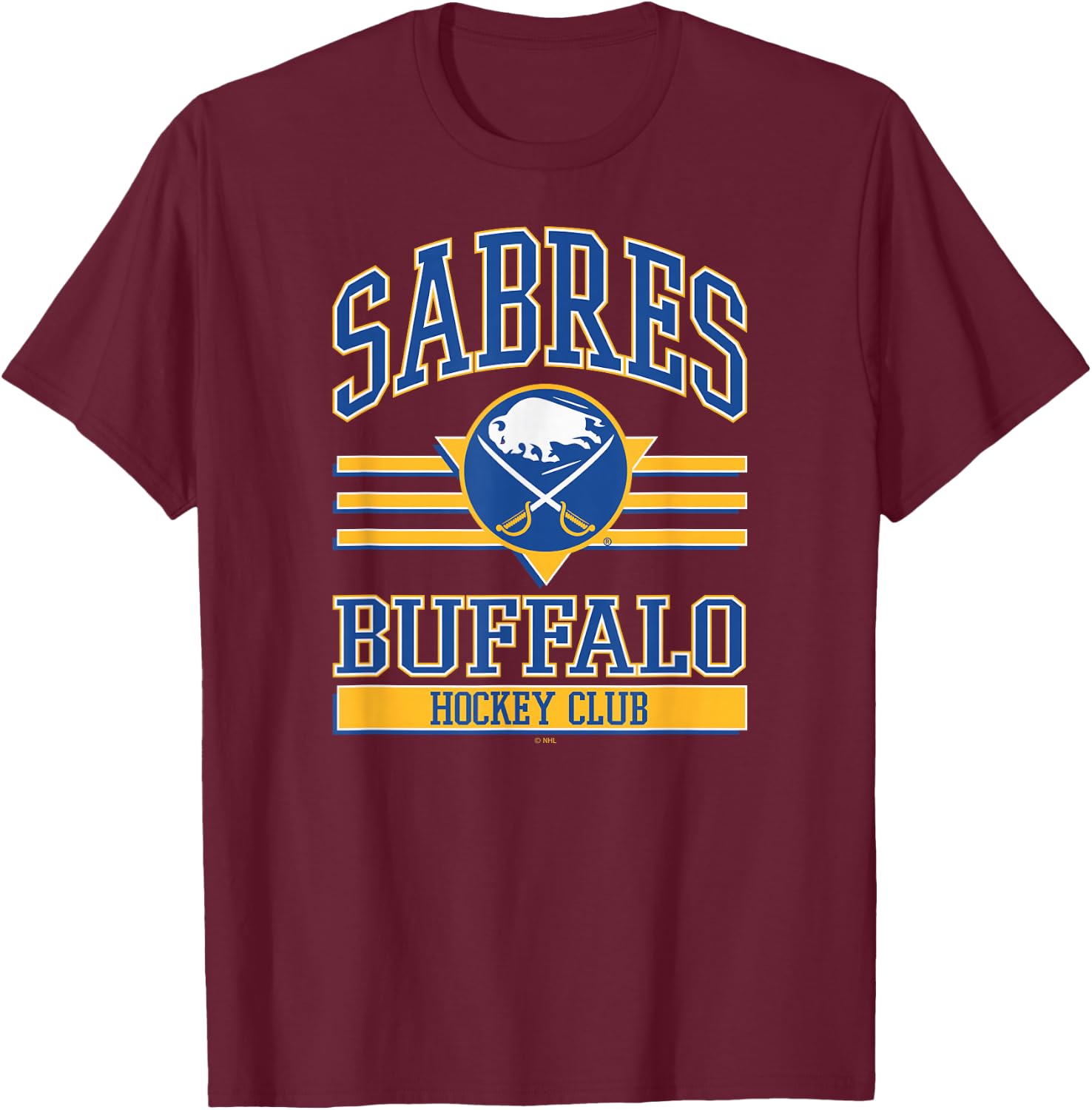 Buffalo Sabres Hockey Club Black Officially Licensed T-Shirt - T-Shirt | Maroon