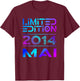 Limited Edition Mai 2014 Junge Mädchen 12. Geburtstag T-Shirt - T-Shirt | Maroon
