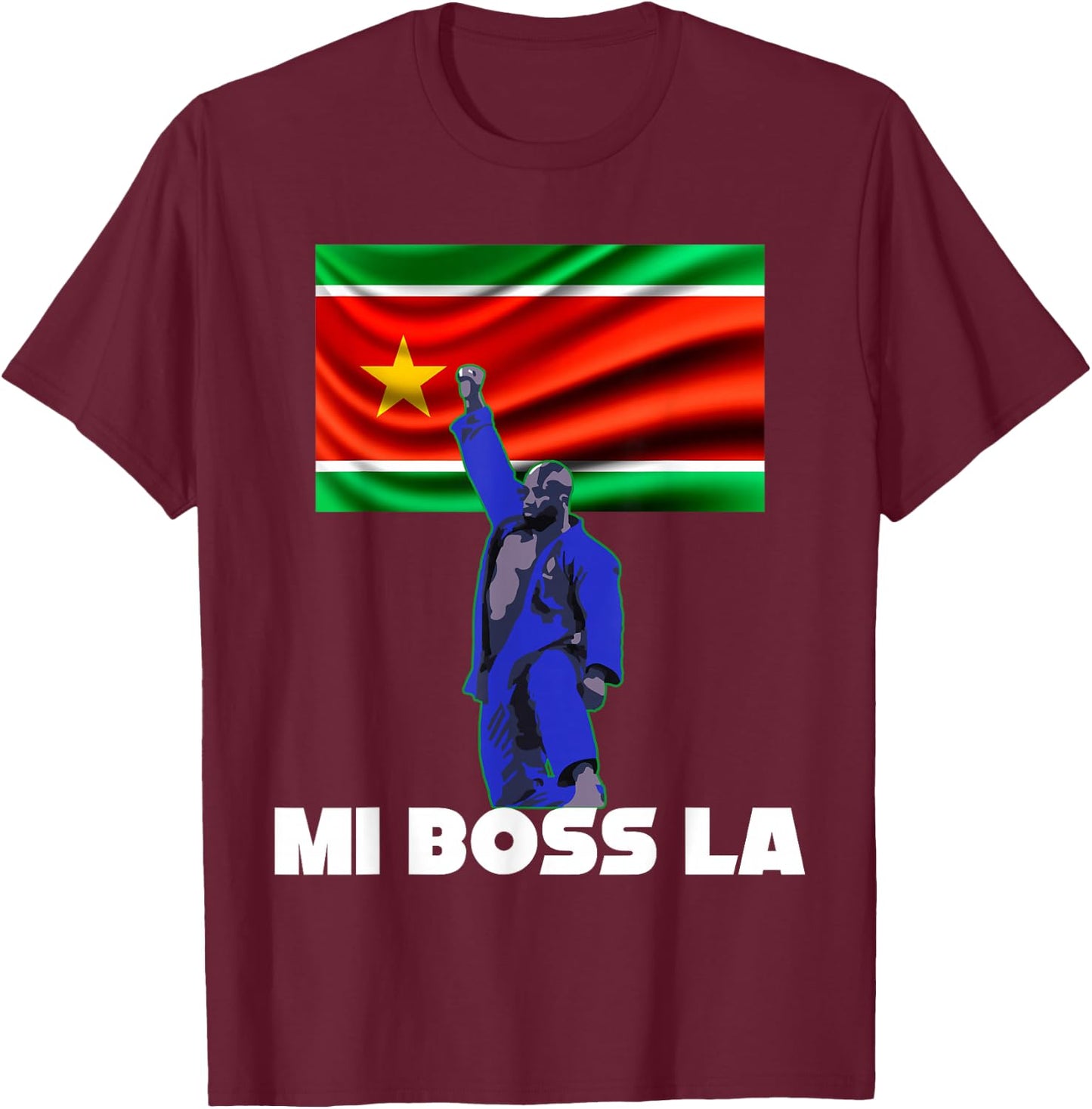 Guadeloupe Judo Champion The Boss Man Woman Child , Black, S T-Shirt - T-Shirt | Maroon