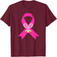 Tennis Breast Cancer Awareness Pink Ribbon T-Shirt - T-Shirt | Maroon