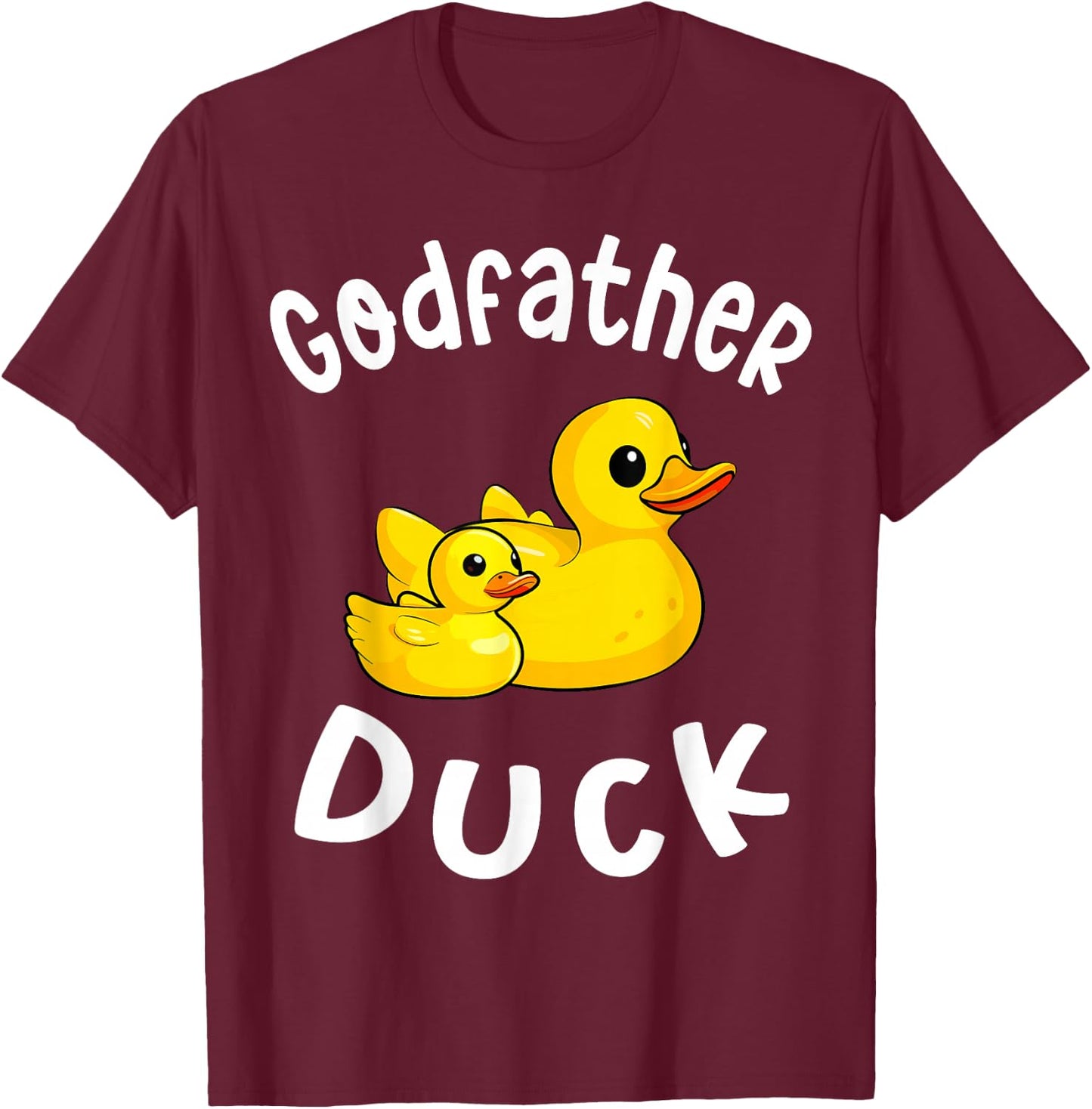 Godfather Duck Birthday Rubber Duck Kids Family Matching T-Shirt - T-Shirt | Maroon