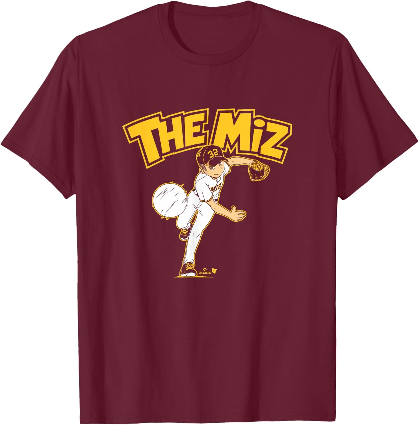 Jacob Misiorowski - Anime Miz - Milwaukee Baseball T-Shirt - T-Shirt | Maroon