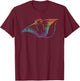 Vintage Rainbow Stingray Nautical Ocean Animal Cute T Shirt T-Shirt - T-Shirt | Maroon