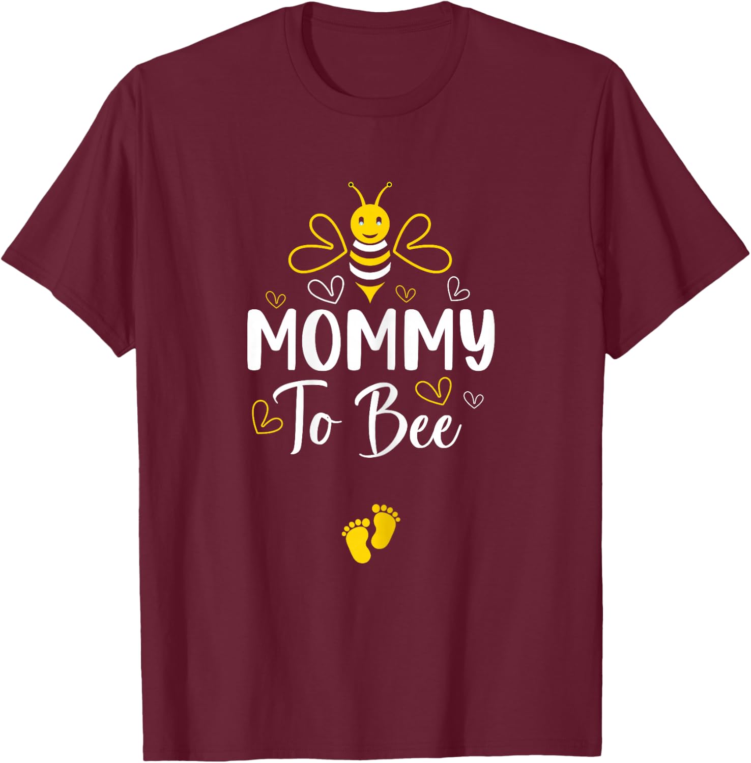 Mommy to Bee Pregnancy Announcement Baby Shower Mommy T-Shirt - T-Shirt | Maroon