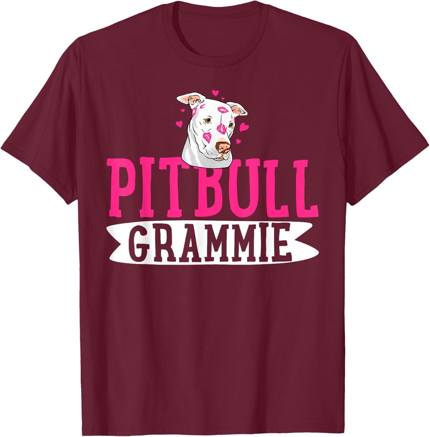 Pitbull Grammie Pit Bull Terrier Dog Pibble Mother's Day T-Shirt - T-Shirt | Maroon