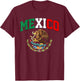 Mexico Mexican Flag Vintage Pride México T-Shirt - T-Shirt | Maroon