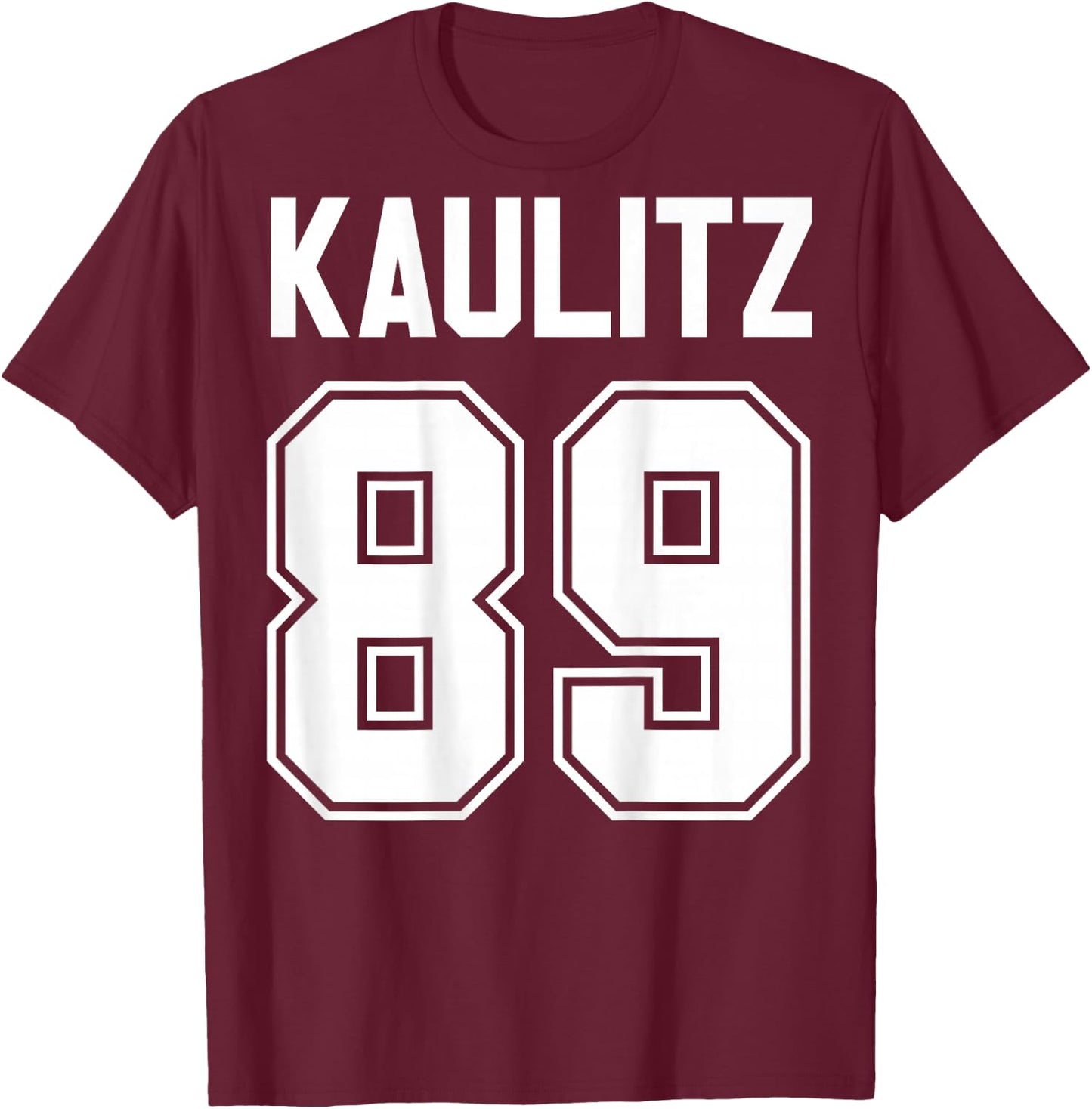 Kaulitz 89 , black T-Shirt - T-Shirt | Maroon