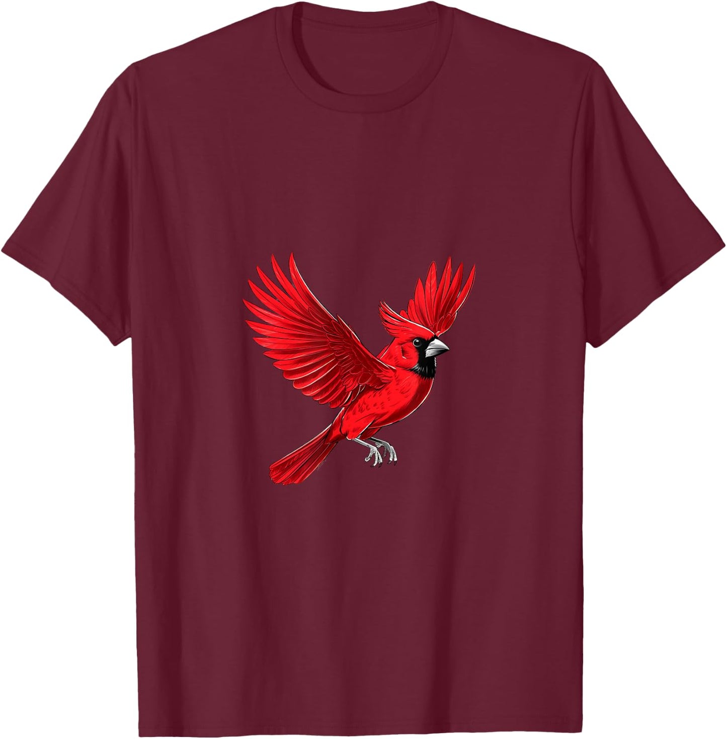 Lovely Northern Cardinal Bird Red Cardinal In Pocket T-Shirt - T-Shirt | Maroon