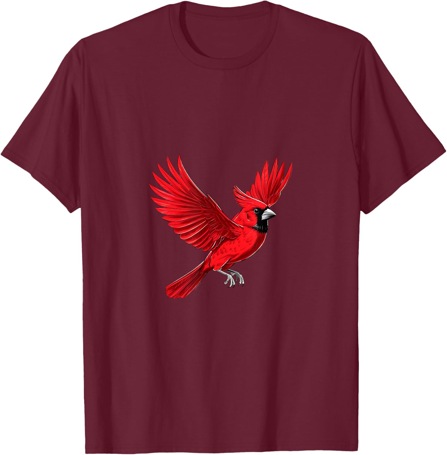 Lovely Northern Cardinal Bird Red Cardinal In Pocket T-Shirt - T-Shirt | Maroon