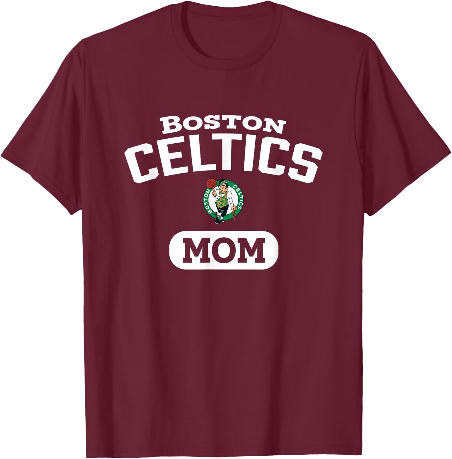 NBA Boston Celtics Mom Arched Team Logo T-Shirt - T-Shirt | Maroon