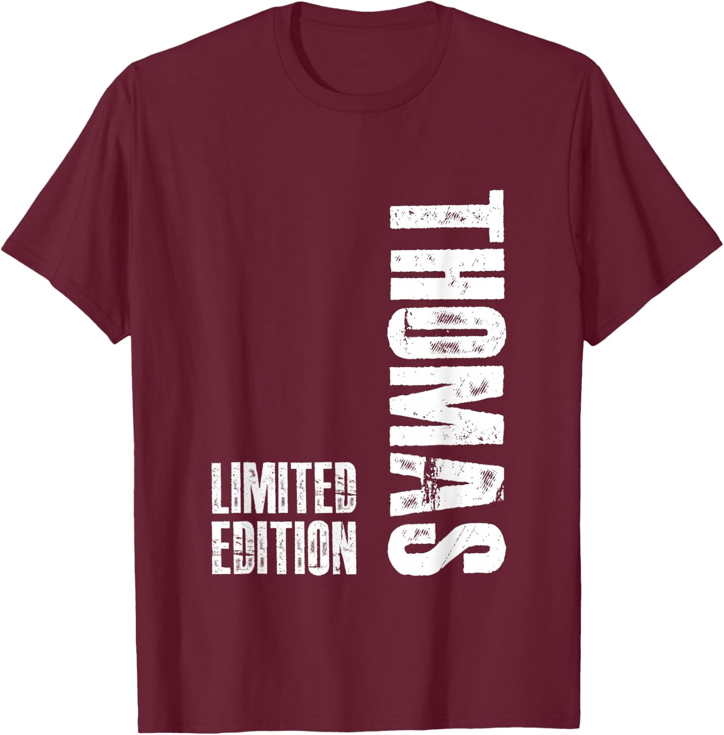 Funny Thomas Gift Personalised Birthday Thomas , black T-Shirt - T-Shirt | Maroon
