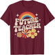 Future Teacher Kids Youth Girls Rainbow Pre-k Kindergarten T-Shirt - T-Shirt | Maroon