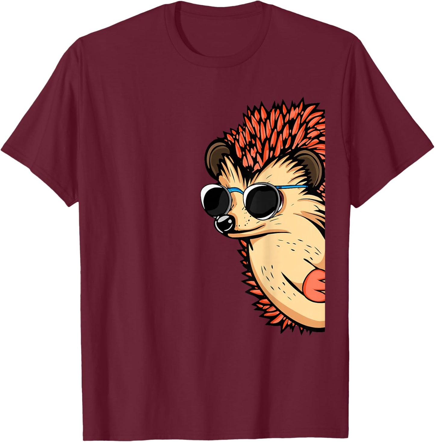 Cool Hedgehog Lovers Children's Sunglasses Hedgehog T-Shirt - T-Shirt | Maroon